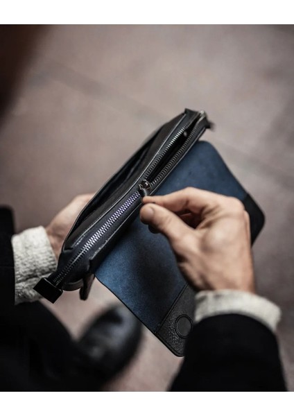 Şık ve kullanışlı erkek el çantası, orta boy, hakiki deri, siyah renk fırsatları