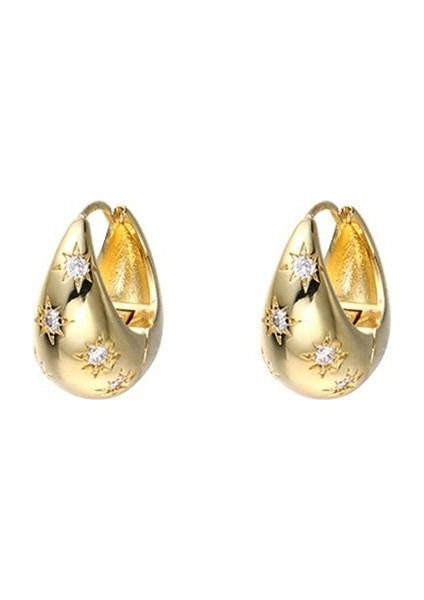 Su Damlası Hafif Lüks Niş Tasarım Küpe (Yurt Dışından)