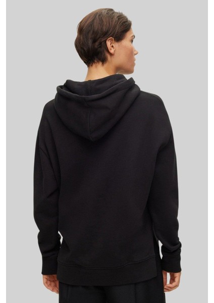 Kapüşonlu Regular Fit Kadın Sweatshirt Siyah