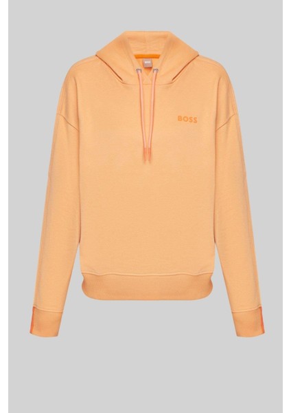 Kapüşonlu Kadın Sweatshirt Turuncu