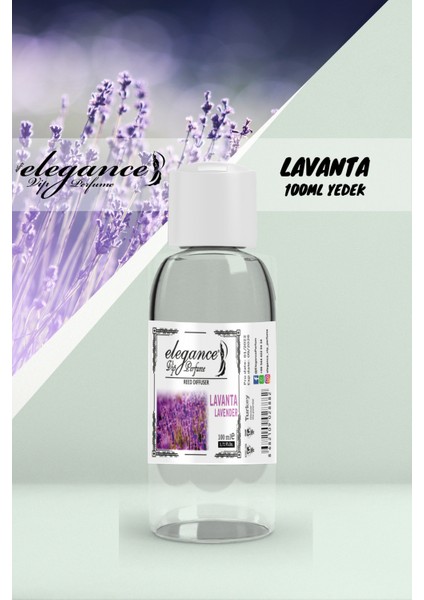 Elegance Vip Perfume Lavanta 100 ml - Yedek Dolum Şişesi Oda Kokusu Reed Diffuser