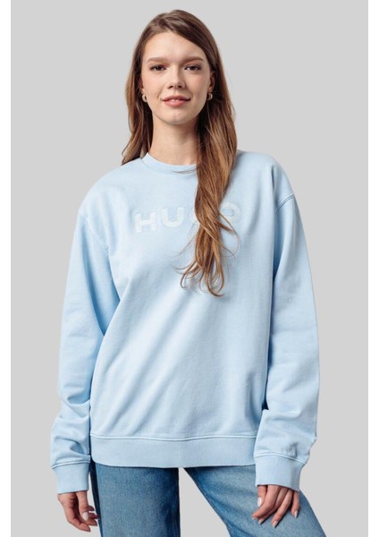Kadın Marka Logolu Sweatshirt Mor