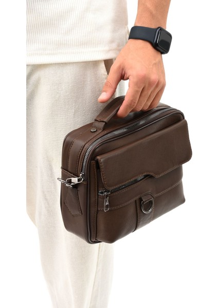 Hakiki deri uzun askılı çapraz ve el çantası, kahverengi, şık ve dayanıklı tasarım modelleri