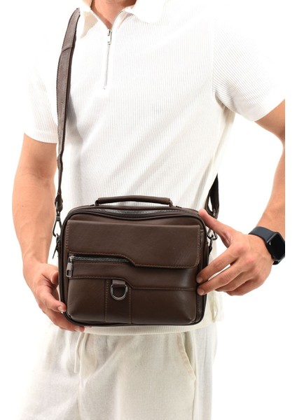 Hakiki deri uzun askılı çapraz ve el çantası, kahverengi, şık ve dayanıklı tasarım fırsatları