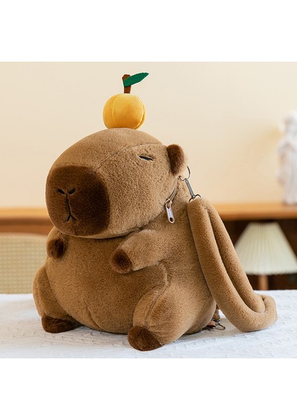 Capybara Sırt Çantası Peluş Oyuncaklar Çirkin Sevimli Oyuncak Tatil Hediyesi (Yurt Dışından)