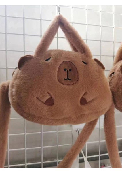 Çirkin Capybara Sırt Çantası Peluş Bebek Tatil Hediyesi (Yurt Dışından)
