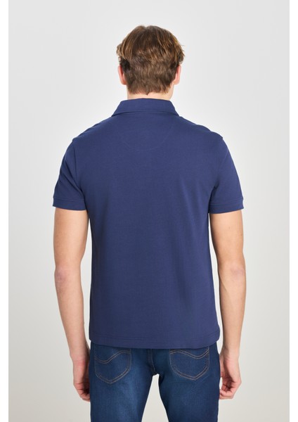 %100 Pamuk Regular Fit Normal Kesim Lacivert Polo Yaka Tişört indirimleri
