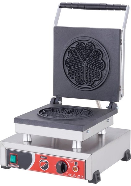 Intch - Silver Inox Çiçek Model Waffle Makinesi Elektrikli