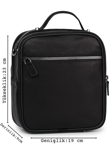 Şık ve kullanışlı orta boy hakiki deri erkek el portföyü, siyah renk. fiyatları