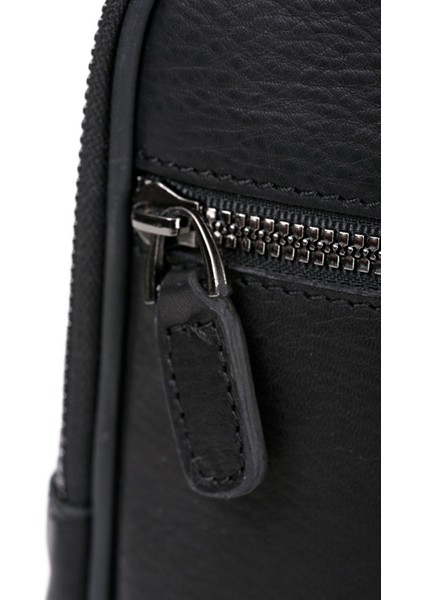 Şık ve kullanışlı orta boy hakiki deri erkek el portföyü, siyah renk. fırsatları