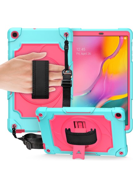 Samsung Galaxy Tab A 10.1 (2019)/T515 Için Silikon+Pc Kılıfı (Yurt Dışından)