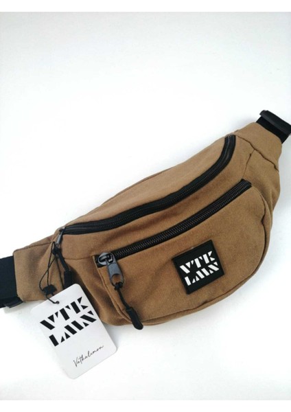 Kahverengi unisex şık ve kullanışlı omuz ve bel çantası, günlük tarzınıza uyum sağlar