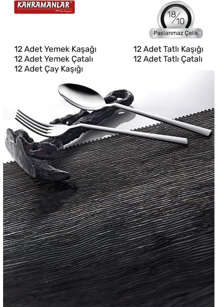 Ege 60 Parça Çatal Kaşık Seti Kutulu modelleri