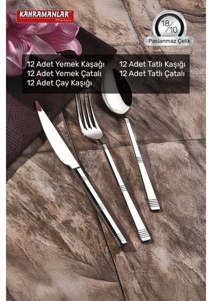 Tita 60 Parça Çatal Kaşık Seti Kutulu modelleri