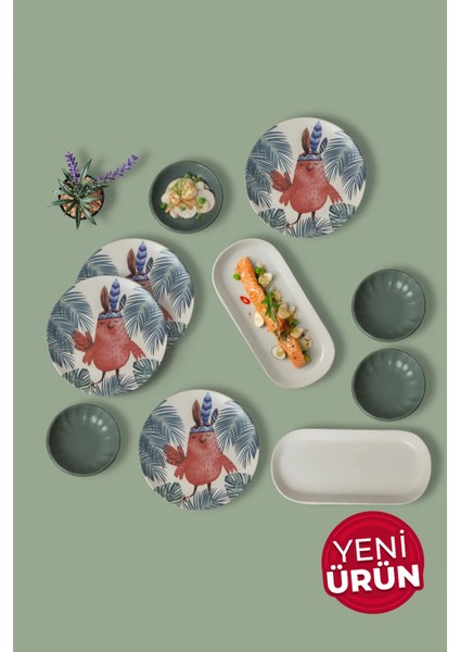 Tropik Baykuş Kahvaltı Takımı 10 Parça 4 Kişilik 17718