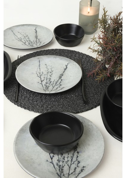 Black Little Flower Kahvaltı Takımı 10 Parça 4 Kişilik 20974 modelleri