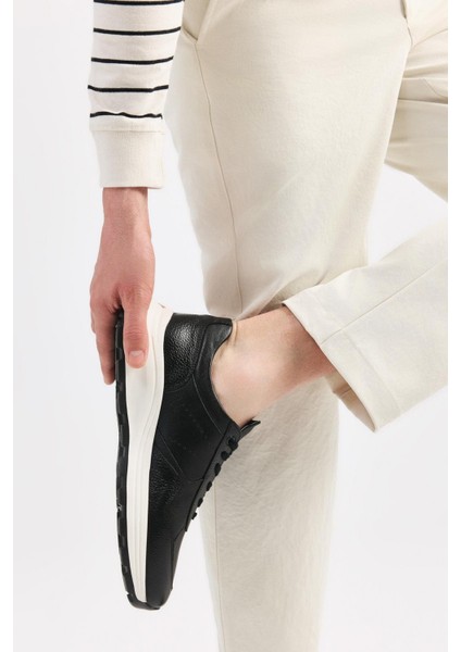 Hakiki Deri Siyah Erkek Spor Ayakkabı