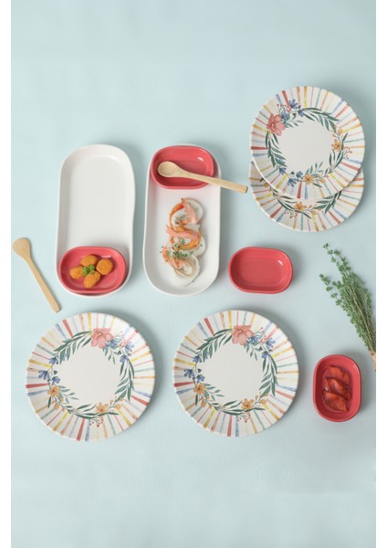 Soft Flowers Kahvaltı Takımı 10 Parça 4 Kişilik 22322