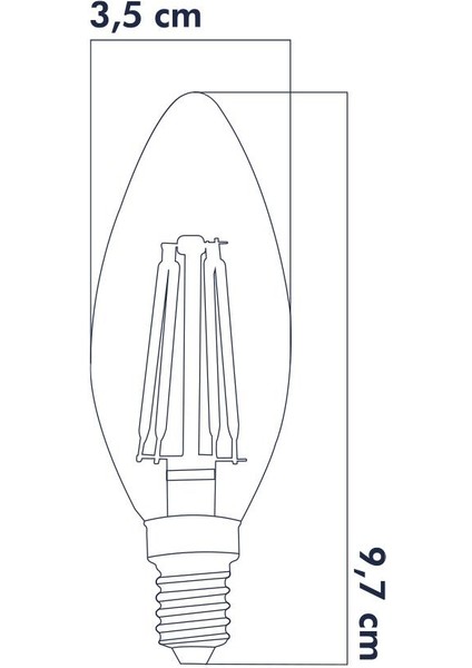 Rustik LED Ampul 6W E14 2500K Gün Işığı Erd-34