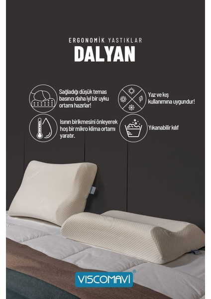 Dalyan Ortopedik Visco Yastık Ergonomik Hafızalı Visco Yastık modelleri