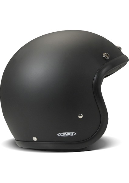 Jet Retro Matt Black Açık Motosiklet Kaskı