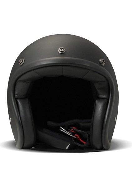 Jet Retro Matt Black Açık Motosiklet Kaskı modelleri