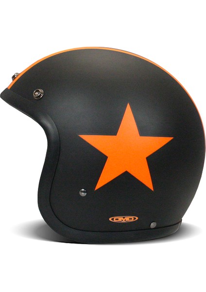 Jet Retro Star Orange Açık Motosiklet Kaskı modelleri