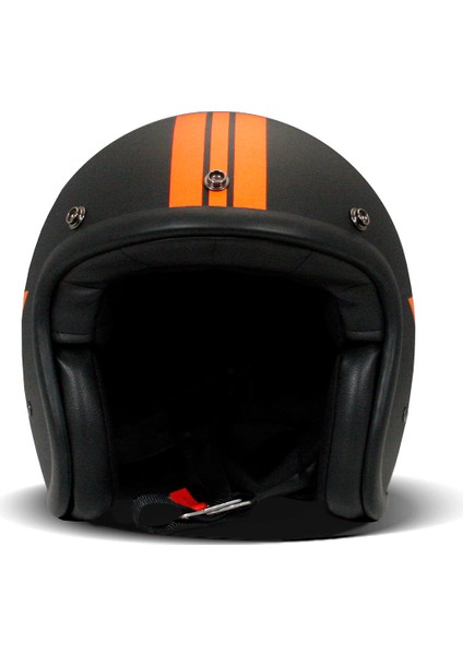 Jet Retro Star Orange Açık Motosiklet Kaskı fırsatları