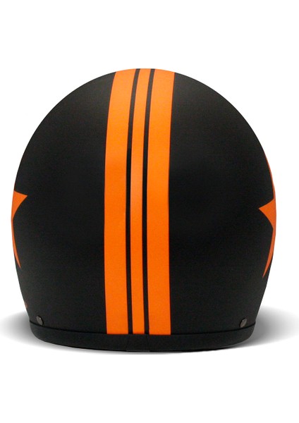 Jet Retro Star Orange Açık Motosiklet Kaskı indirimleri