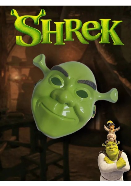 Yeşil Shrek Maskesi 21X25 cm (4172)