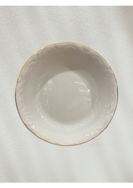 Porselen Çukur Yemek Tabak 6'lı Altın Yaldızlı 19 cm fiyatları