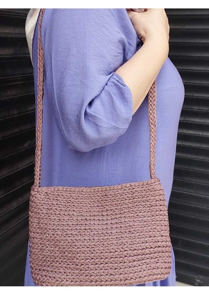 El Örgüsü Kahverengi Şık Çanta, Renkli Detaylar ile Zarif ve Kullanışlı Tasarım modelleri