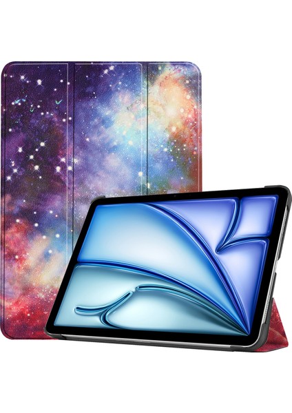iPad Air 11 2024 Için Boyalı Deri Tablet Kılıfı (Yurt Dışından)