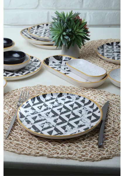 Trigon Marble Kahvaltı Takımı 18 Parça 6 Kişilik 18766-68-69