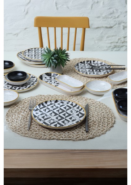 Trigon Marble Kahvaltı Takımı 18 Parça 6 Kişilik 18766-68-69