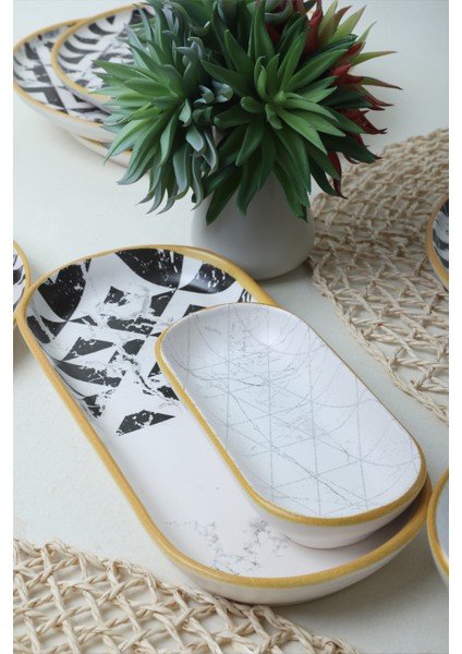 Trigon Marble Kahvaltı Takımı 18 Parça 6 Kişilik 18766-68-69