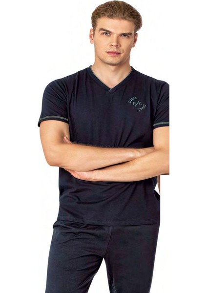 6083 Erkek V Yaka Pijama Takım
