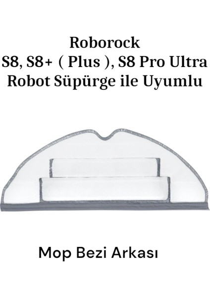 Roborock S8, S8+ ( Plus ), S8 Pro Ultra Robot Süpürge Uyumlu 8'li Beyaz Yan Fırçalı Yedek Parça Seti