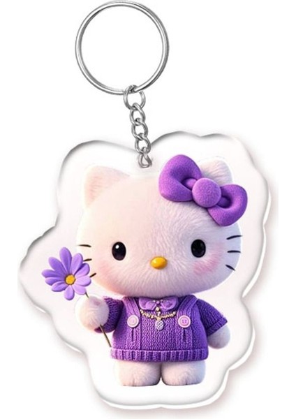 Sanrio Anahtarlık Hello Kitty Cinnamoroll Kuromi My Melodi 4 Adet, Kırılmaz Flex Çanta Süsü modelleri