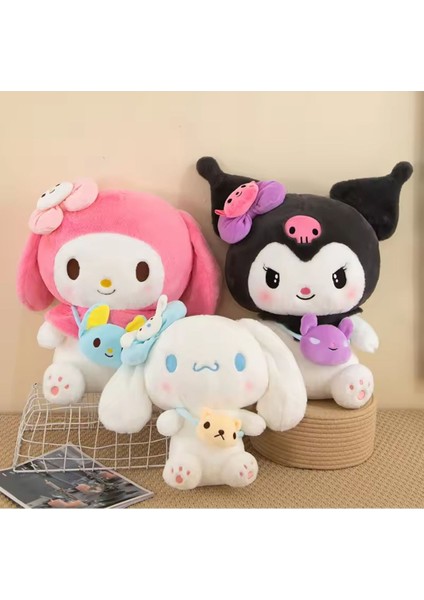Cinnamorol Peluş Oyuncak Sanrio Kawaii Pelüş 40CM Büyük Boy Hellokitty Kuromi Aksesuarlı modelleri