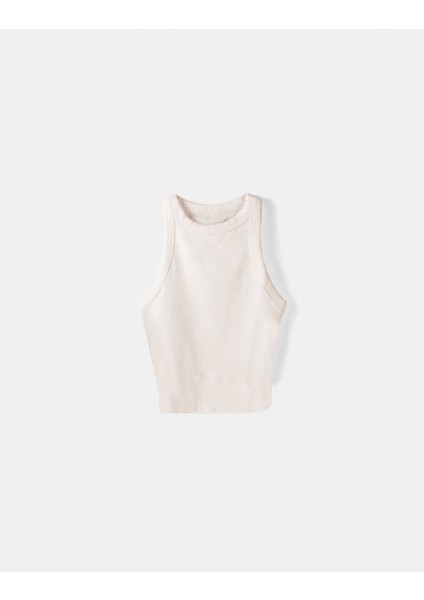 The Champ Halter Yaka Fitilli Ekru Kadın Atlet fırsatları