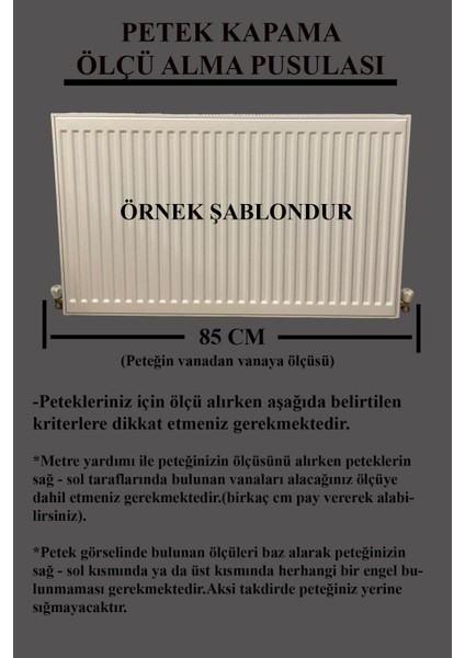 Kalorifer Petek Kapama 85 cm (Iç Ölçüsü) Hazeran Desenli Mdf Mat Beyaz
