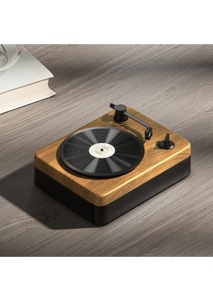 Retro Bt5.3 Vintage Plak Tasarımlı Taşınabilir Kablosuz Hoparlör - Şarj Edilebilir, Aux/tf Çalma (Yurt Dışından) indirimleri