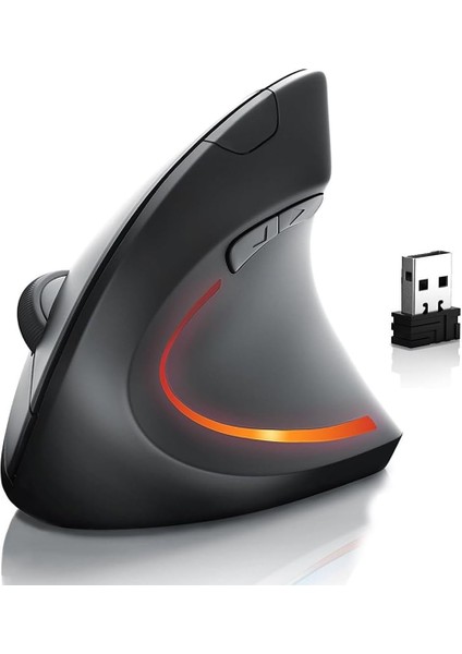Kablosuz Optik Ergonomik Dikey Mouse 1600 Dpı Dizüstü, Masaüstü, Yoğun Kullanım