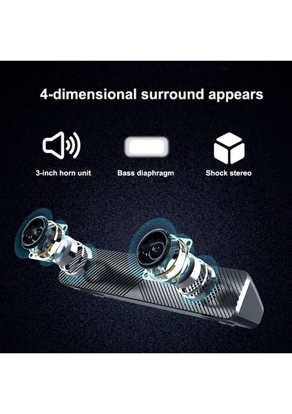 Sada V-108 Kablolu Hoparlör Geliştirilmiş B USB Güçlü Tak Çalıştır (Yurt Dışından)