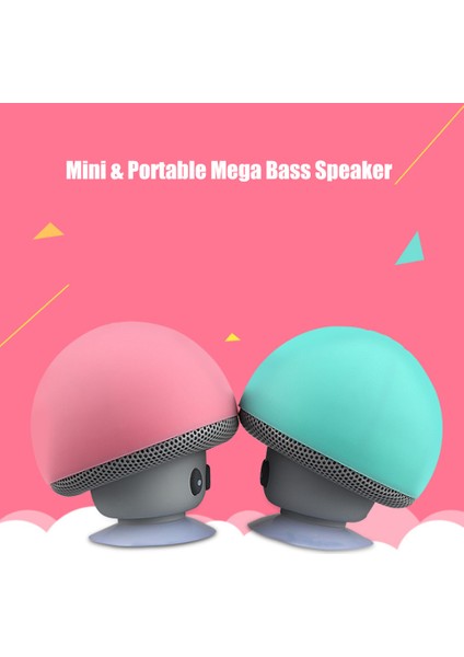 Mini Bluetooth Hoparlör: Taşınabilir, Vantuzlu, Mikrofonlu (Yurt Dışından)