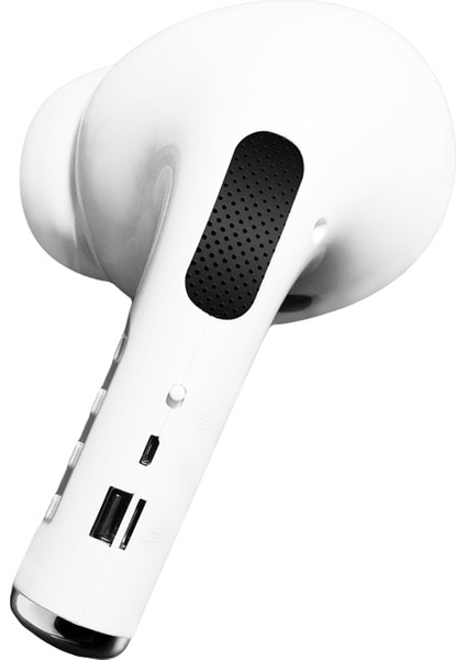 Kablosuz Bluetooth 5.0 Taşınabilir Hoparlör Tf Kart Fm Beyaz Iç-Dış Mekan (Yurt Dışından)