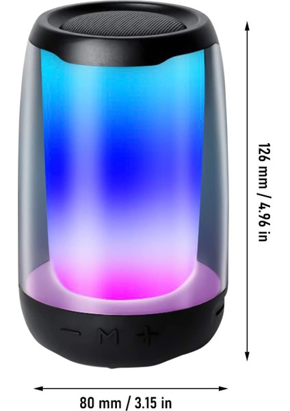 Su Geçirmez Bluetooth Hoparlör Renk Değiştiren Işıklı Taşınabilir Microsd USB (Yurt Dışından)