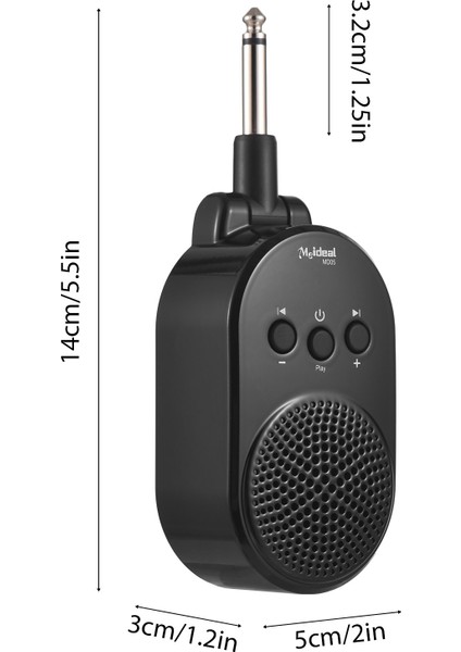 5W Bt Taşınabilir Gitar Amfisi Type-C Şarj Edilebilir - Elektro Gitar ve Üflemeli Çalgı Uyumlu (Yurt Dışından)