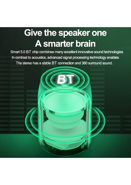 Bluetooth 5.0 Tws Taşınabilir Bas Hoparlör (Yurt Dışından)